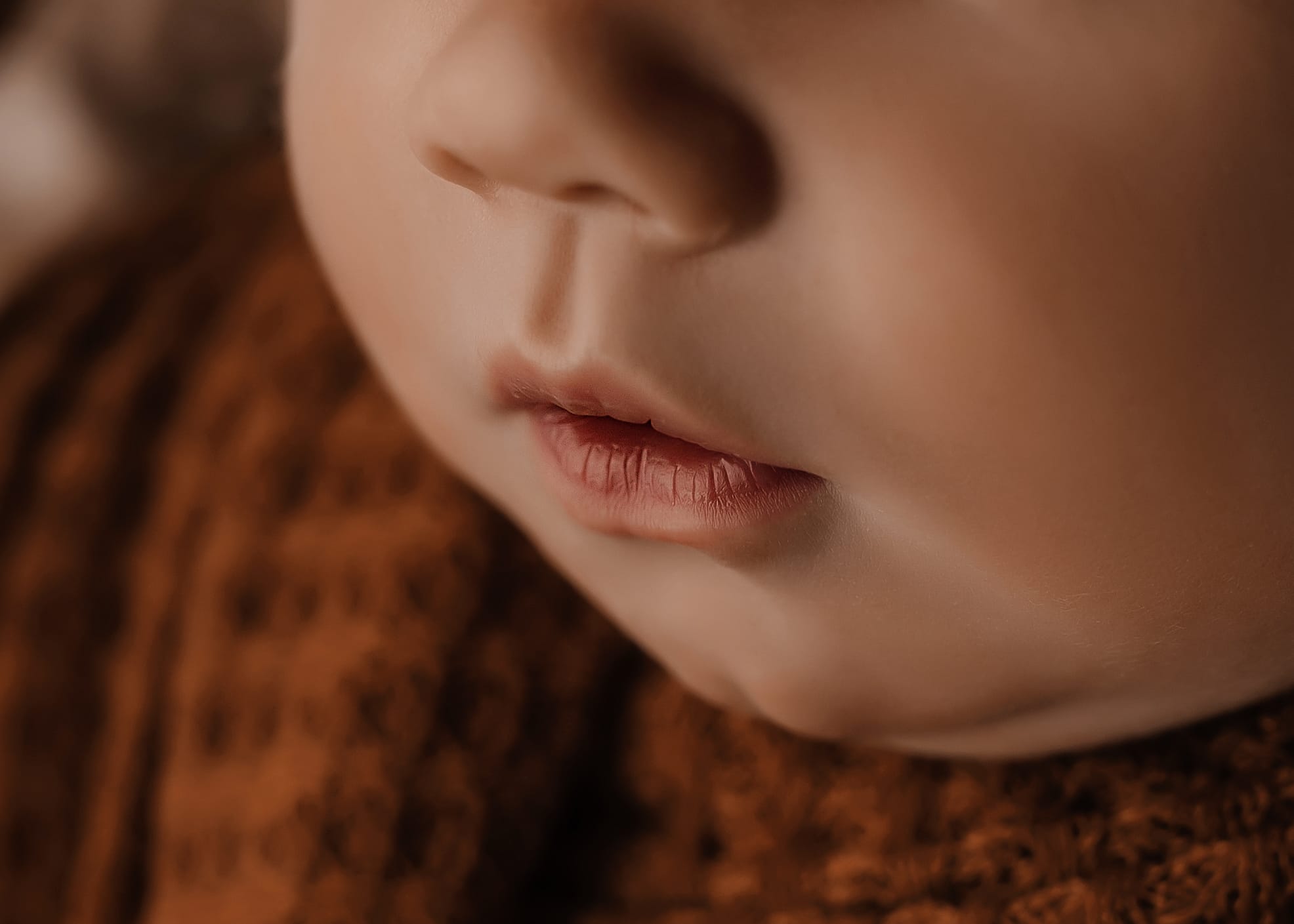 macro photo of newborn baby lips, professional newborn photography, prince george, BC